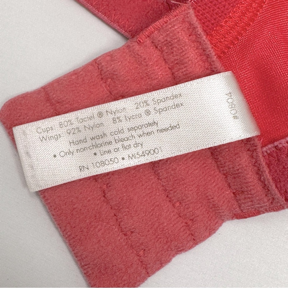 Cacique 42D Coral Color no-padding Lace Bra - Picture 7 of 7